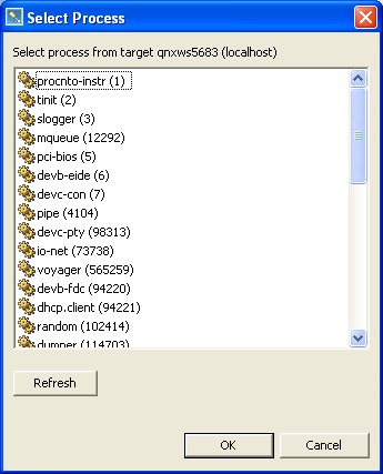 Select Process dialog