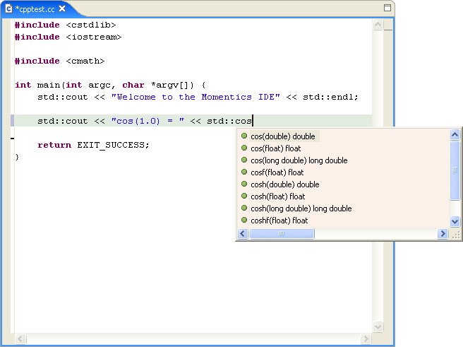 C/C++ editor; Content Assist
