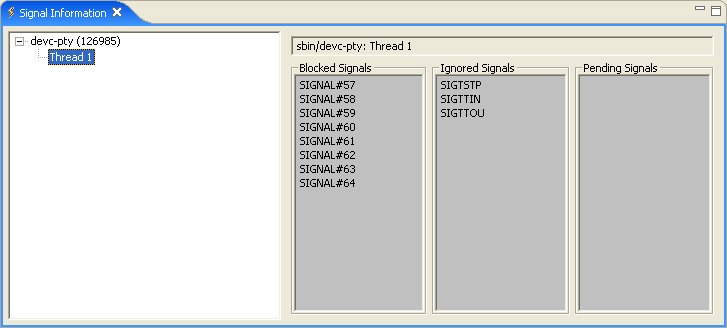 Signal Information view