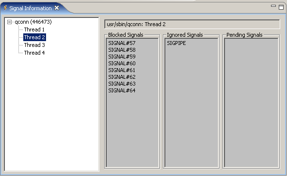 Signal Information view