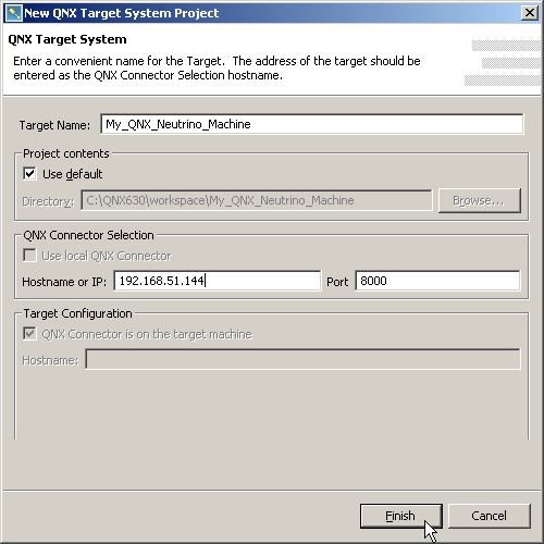 Target configuration